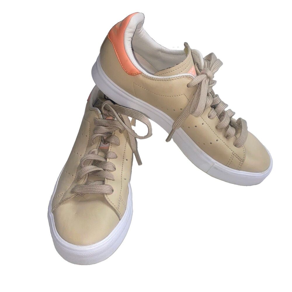 adidas Stan Smith Vulc Dust Sand Leather Sneakers Size US 5.5 M17183 Tan Orange